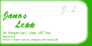 janos lepp business card